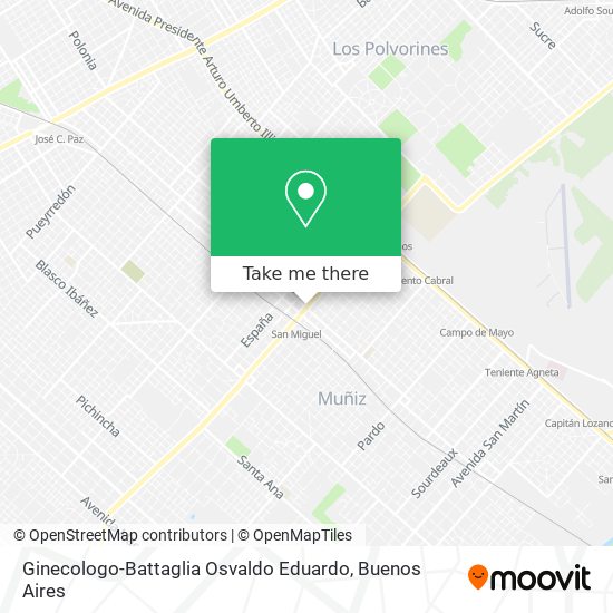 Ginecologo-Battaglia Osvaldo Eduardo map