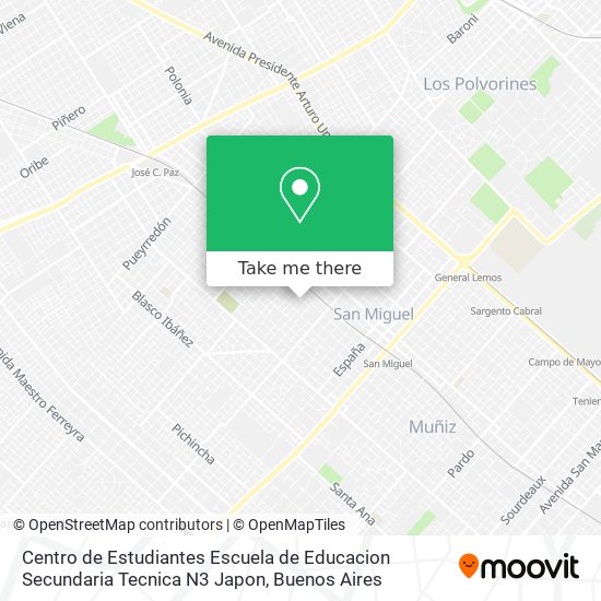 Centro de Estudiantes Escuela de Educacion Secundaria Tecnica N3 Japon map