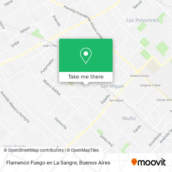 Mapa de Flamenco Fuego en La Sangre
