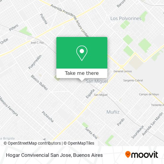 Mapa de Hogar Convivencial San Jose