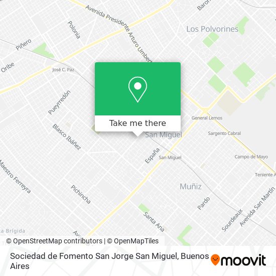 Mapa de Sociedad de Fomento San Jorge San Miguel