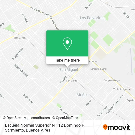 Escuela Normal Superior N 112 Domingo F. Sarmiento map