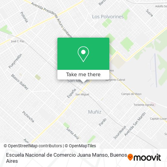 Mapa de Escuela Nacional de Comercio Juana Manso