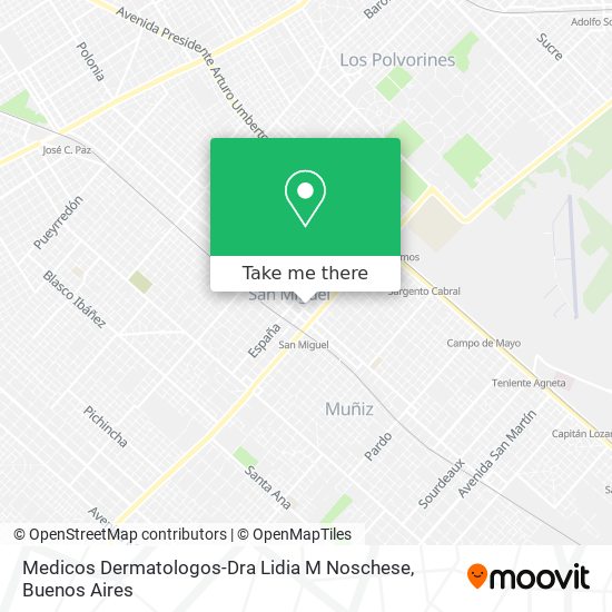 Medicos Dermatologos-Dra Lidia M Noschese map