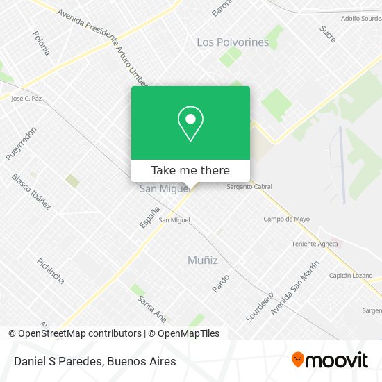 Daniel S Paredes map