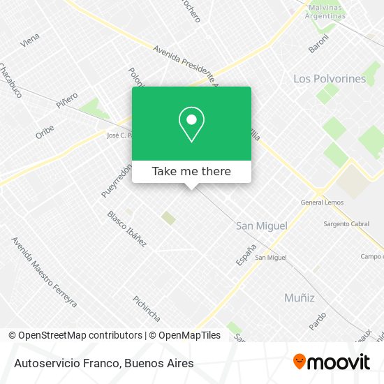 Autoservicio Franco map