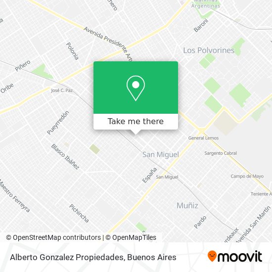 Alberto Gonzalez Propiedades map