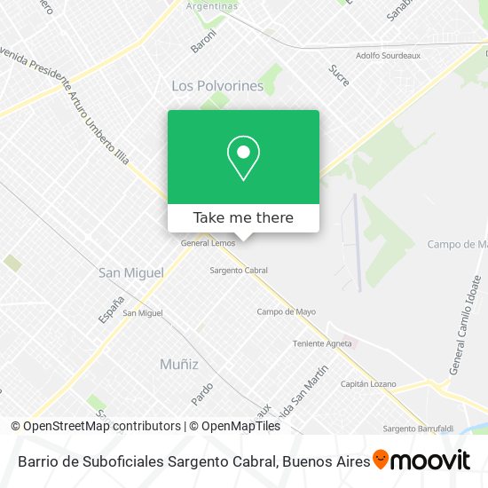 Mapa de Barrio de Suboficiales Sargento Cabral