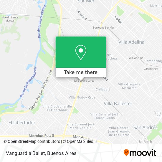 Vanguardia Ballet map