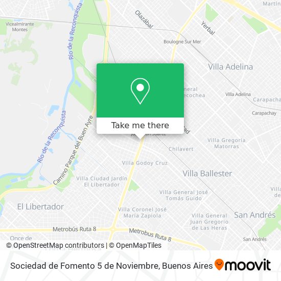 Sociedad de Fomento 5 de Noviembre map