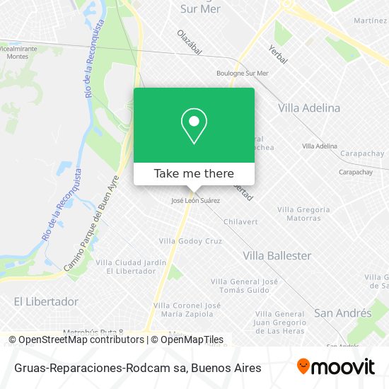 Mapa de Gruas-Reparaciones-Rodcam sa