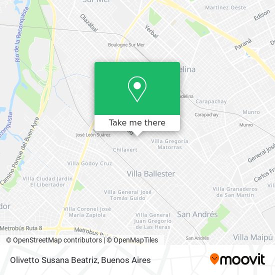 Olivetto Susana Beatriz map