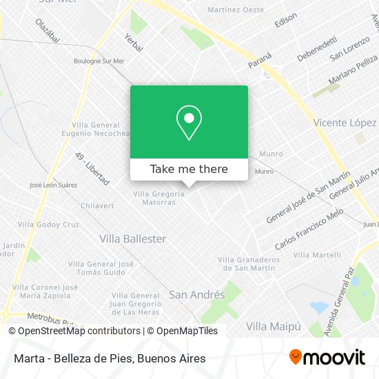 Mapa de Marta - Belleza de Pies