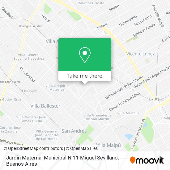 Jardin Maternal Municipal N 11 Miguel Sevillano map