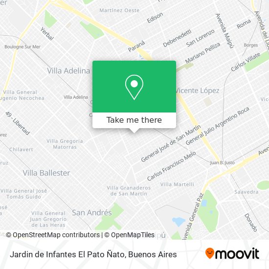 Mapa de Jardin de Infantes El Pato Ñato