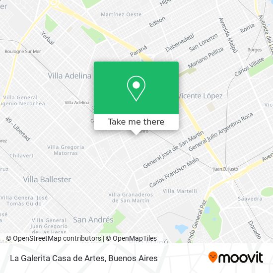 Mapa de La Galerita Casa de Artes