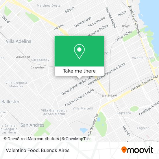 Valentino Food map