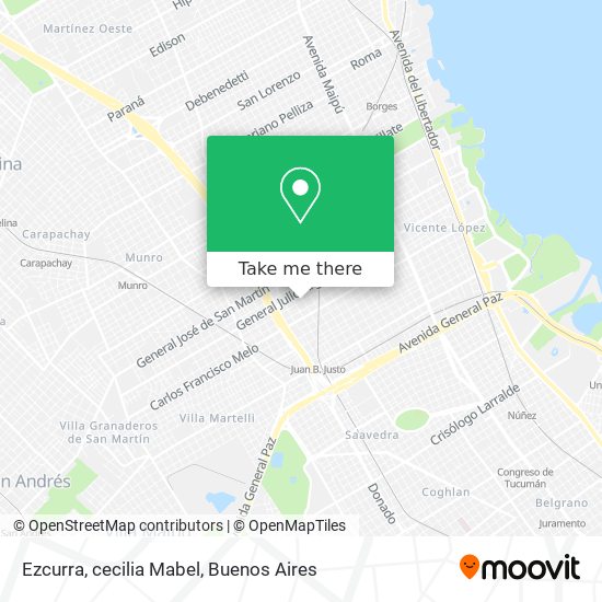 Ezcurra, cecilia Mabel map