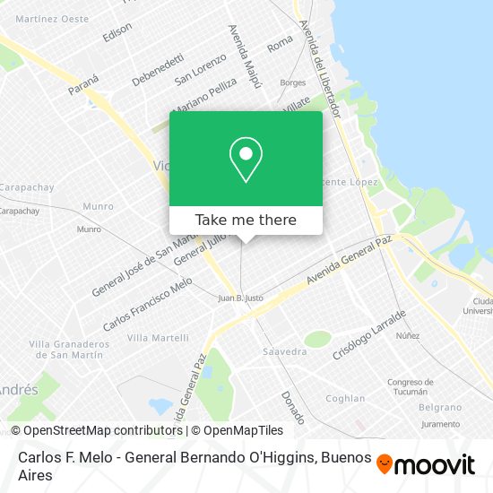 Mapa de Carlos F. Melo - General Bernando O'Higgins