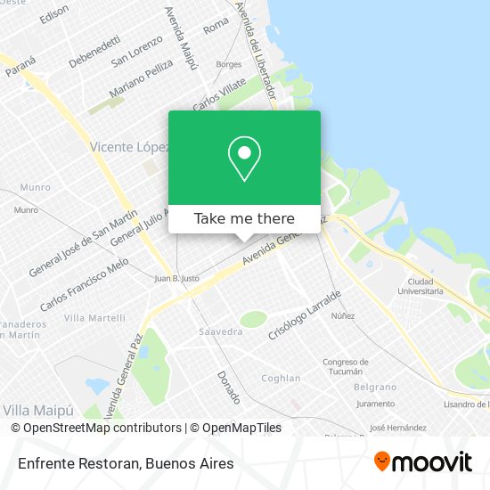 Mapa de Enfrente Restoran