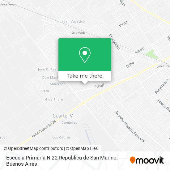 Escuela Primaria N 22 Republica de San Marino map