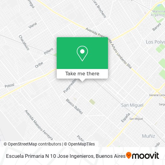 Mapa de Escuela Primaria N 10 Jose Ingenieros