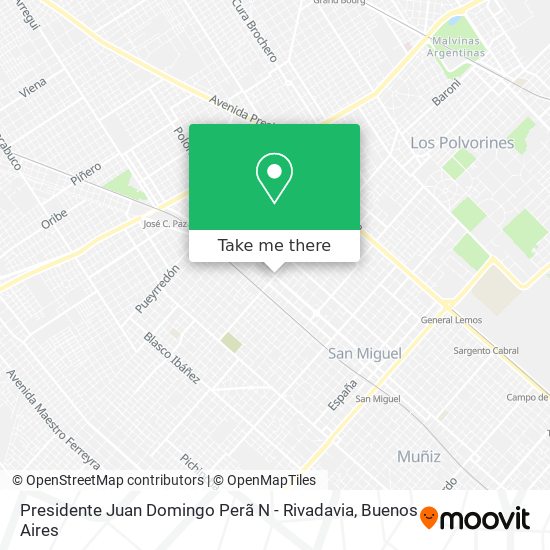 Presidente Juan Domingo Perã N - Rivadavia map