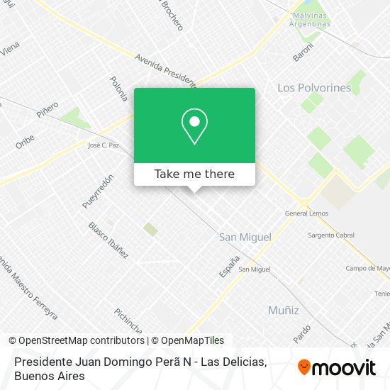 Presidente Juan Domingo Perã N - Las Delicias map