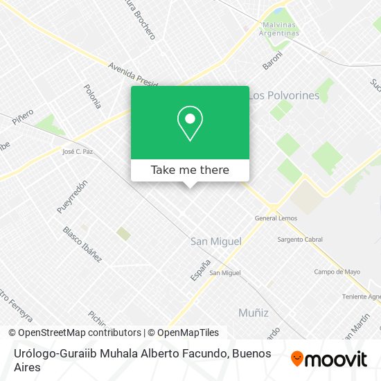 Urólogo-Guraiib Muhala Alberto Facundo map