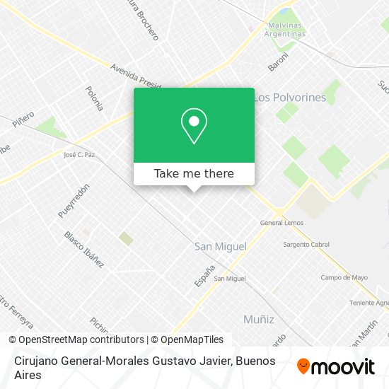 Cirujano General-Morales Gustavo Javier map