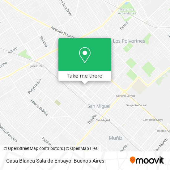 Casa Blanca Sala de Ensayo map