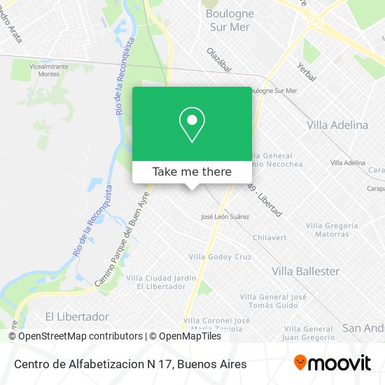 Mapa de Centro de Alfabetizacion N 17