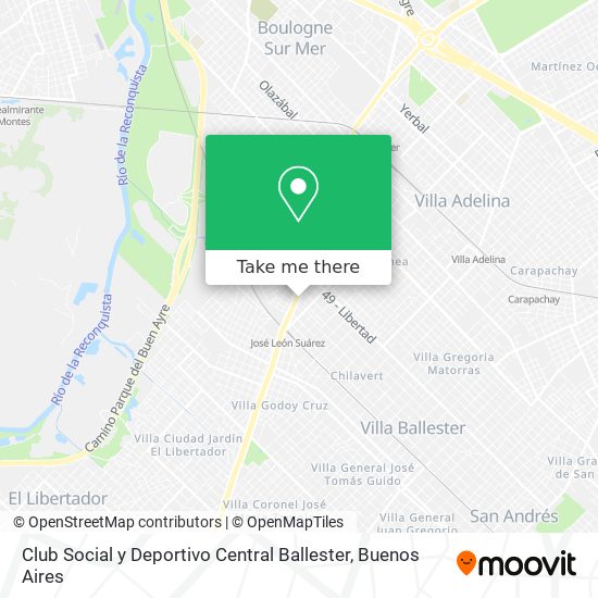 Club Social y Deportivo Central Ballester map