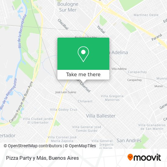 Pizza Party y Más map