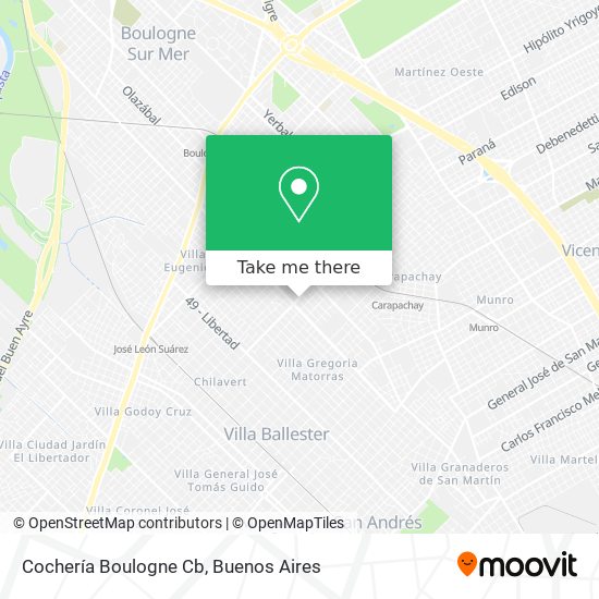 Cochería Boulogne Cb map