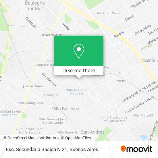 Esc. Secundaria Basica N 21 map
