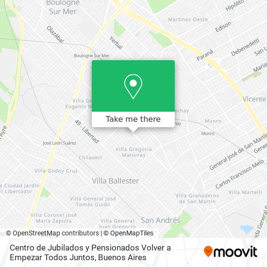 Centro de Jubilados y Pensionados Volver a Empezar Todos Juntos map