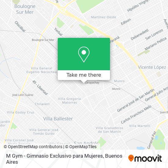 M Gym - Gimnasio Exclusivo para Mujeres map