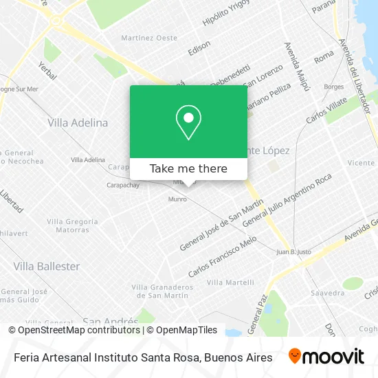Mapa de Feria Artesanal Instituto Santa Rosa