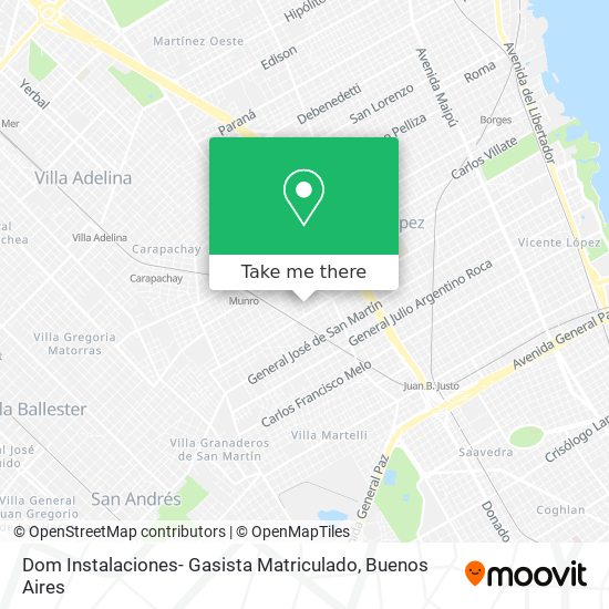 Dom Instalaciones- Gasista Matriculado map