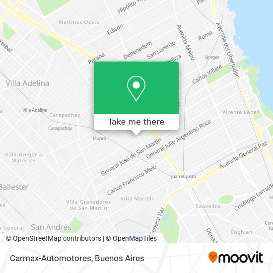 Carmax-Automotores map