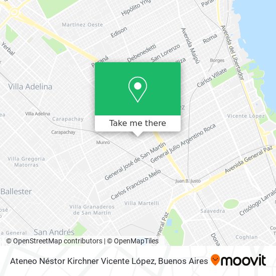 Ateneo Néstor Kirchner Vicente López map