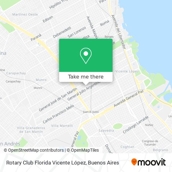 Rotary Club Florida Vicente López map