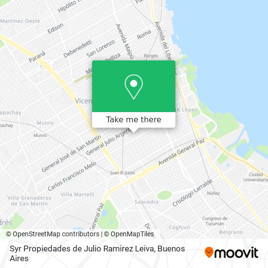Syr Propiedades de Julio Ramirez Leiva map