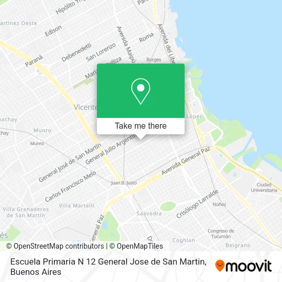 Escuela Primaria N 12 General Jose de San Martin map