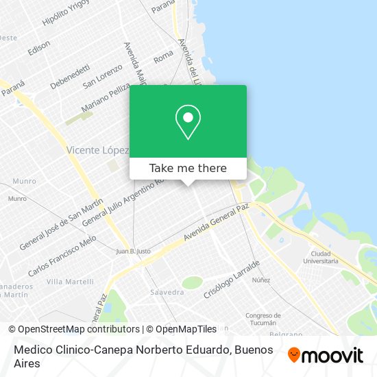 Mapa de Medico Clinico-Canepa Norberto Eduardo