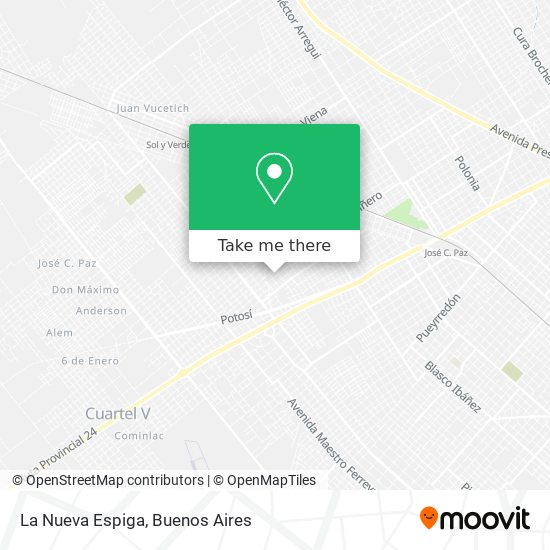 La Nueva Espiga map