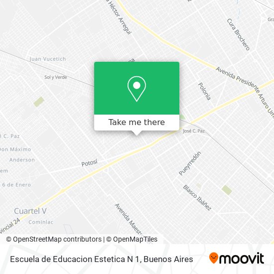 Escuela de Educacion Estetica N 1 map