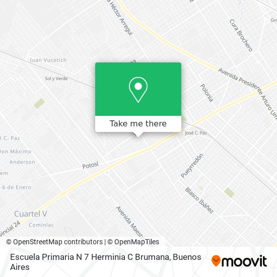 Escuela Primaria N 7 Herminia C Brumana map