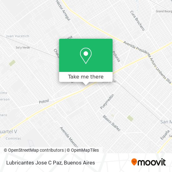 Lubricantes Jose C Paz map